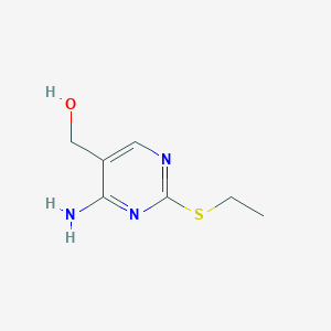 molecular formula C7H11N3OS B1267504 4-氨基-2-(乙硫基)-5-(羟甲基)嘧啶 CAS No. 98432-26-9