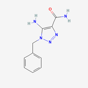 molecular formula C10H11N5O B1267506 5-Amino-1-benzyl-1H-1,2,3-triazole-4-carboxamide CAS No. 4342-08-9