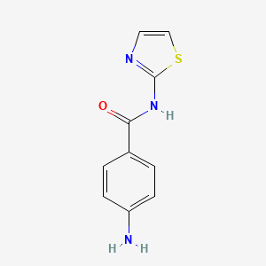 molecular formula C10H9N3OS B1267508 4-氨基-N-(1,3-噻唑-2-基)苯甲酰胺 CAS No. 247225-81-6