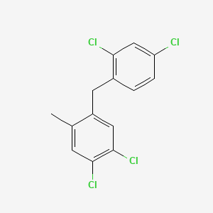 Benzene, 1,2-dichloro-4-((2,4-dichlorophenyl)methyl)-5-methyl-