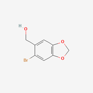 molecular formula C8H7BrO3 B1267513 (6-Bromo-1,3-benzodioxol-5-yl)methanol CAS No. 6642-34-8