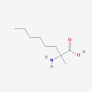 molecular formula C9H19NO2 B1267516 2-Amino-2-methyloctanoic acid CAS No. 6173-77-9