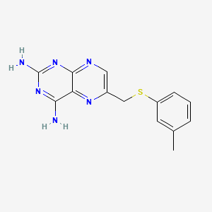 2,4-Pteridinediamine, 6-((3-methylphenylthio)methyl), 0.2 hydrate