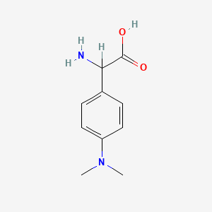 molecular formula C10H14N2O2 B1267520 2-Amino-2-(4-dimethylaminophenyl)acetic acid CAS No. 6324-05-6