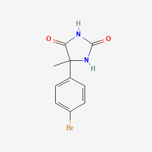 molecular formula C10H9BrN2O2 B1267524 5-(4-Bromophenyl)-5-methylimidazolidine-2,4-dione CAS No. 6320-50-9