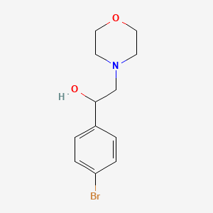 molecular formula C12H16BrNO2 B1267533 1-(4-溴苯基)-2-吗啉乙醇 CAS No. 7155-26-2