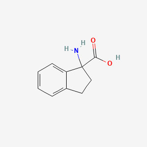 molecular formula C10H11NO2 B1267537 1-氨基-2,3-二氢-1H-茚烯-1-羧酸 CAS No. 3927-71-7