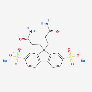 B12675370 Disodium 9,9-bis(2-carbamoylethyl)fluorene-2,7-disulphonate CAS No. 21876-21-1