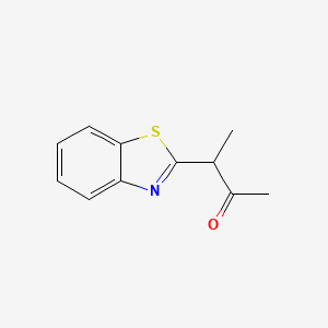 molecular formula C11H11NOS B1267540 3-(1,3-苯并噻唑-2-基)丁酮 CAS No. 6269-44-9