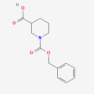 molecular formula C14H17NO4 B1267543 1-[(苄氧羰基)]-3-哌啶甲酸 CAS No. 78190-11-1