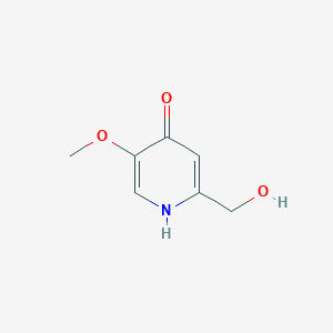 molecular formula C7H9NO3 B1267544 2-(羟甲基)-5-甲氧基吡啶-4(1H)-酮 CAS No. 6323-21-3