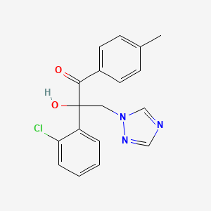 1-Propanone, 2-(2-chlorophenyl)-2-hydroxy-1-(4-methylphenyl)-3-(1H-1,2,4-triazol-1-yl)-