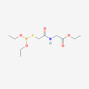 3-Oxa-5-thia-8-aza-4-phosphadecan-10-oic acid, 4-ethoxy-7-oxo-, ethyl ester, 4-sulfide