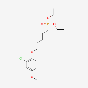 Phosphonic acid, (5-(2-chloro-4-methoxyphenoxy)pentyl)-, diethyl ester