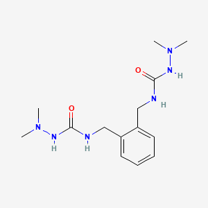 molecular formula C14H24N6O2 B12675673 4,4'-(Phenylenebis(methylene))bis(1,1-dimethylsemicarbazide) CAS No. 69911-58-6