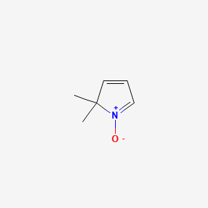 molecular formula C6H9NO B12675683 2H-Pyrrole, 2,2-dimethyl-, 1-oxide CAS No. 67036-02-6