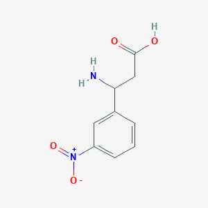 molecular formula C9H10N2O4 B1267585 3-Amino-3-(3-nitrophenyl)propanoic acid CAS No. 5678-47-7