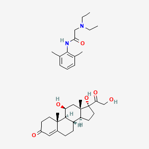 molecular formula C35H52N2O6 B12675860 Hydrocortisone and lidocaine CAS No. 763123-39-3