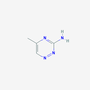 molecular formula C4H6N4 B1267587 5-Methyl-1,2,4-triazin-3-amine CAS No. 6302-68-7