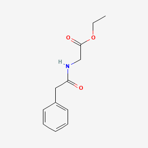 molecular formula C12H15NO3 B1267606 2-[(2-苯乙酰基)氨基]乙酸乙酯 CAS No. 4838-35-1