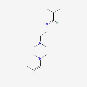 4-(2-Methylprop-1-enyl)-N-(2-methylpropylidene)piperazine-1-ethylamine