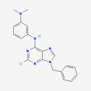 1,3-Benzenediamine, N'-(2-chloro-9-(phenylmethyl)-9H-purin-6-yl)-N,N-dimethyl-