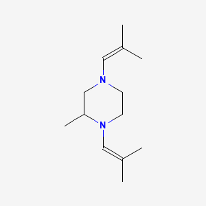 2-Methyl-1,4-bis(2-methylprop-1-enyl)piperazine