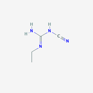 molecular formula C4H8N4 B1267654 1-氰基-2-乙基胍 CAS No. 24010-80-8
