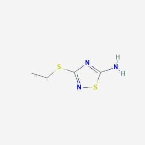 molecular formula C4H7N3S2 B1267656 3-(乙硫基)-1,2,4-噻二唑-5-胺 CAS No. 6913-14-0