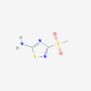 molecular formula C3H5N3O2S2 B1267658 3-(甲磺酰基)-1,2,4-噻二唑-5-胺 CAS No. 6913-19-5