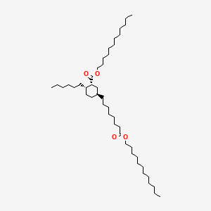 Cyclohexaneoctanoic acid, ((dodecyloxy)carbonyl)-4-hexyl-, dodecyl ester