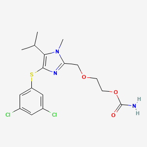 B12676893 (2-Carbamoyloxy)ethoxymethyl-4-(3,5-dichlorophenylthio)-5-isopropyl-1-methyl-1H-imidazole CAS No. 178979-55-0