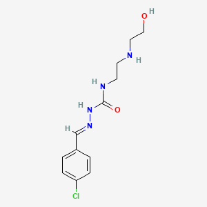 2-((4-Chlorophenyl)methylene)-N-(2-((2-hydroxyethyl)amino)ethyl)hydrazinecarboxamide