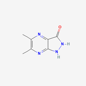 molecular formula C7H8N4O B1267702 5,6-二甲基-1H-吡唑并[3,4-b]吡嗪-3-醇 CAS No. 114794-30-8