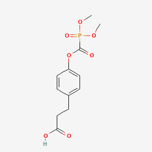 Benzenepropanoic acid, 4-(((dimethoxyphosphinyl)carbonyl)oxy)-