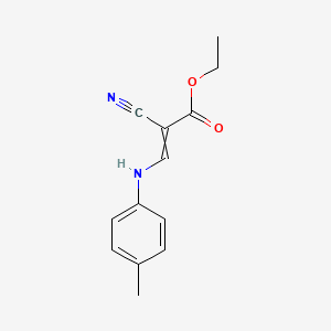 molecular formula C13H14N2O2 B1267745 2-氰基-3-(4-甲基苯胺)丙-2-烯酸乙酯 CAS No. 59746-98-4
