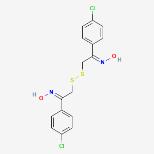 Ethanone, 2,2'-dithiobis(1-(4-chlorophenyl)-, dioxime, (1E,1'E)-