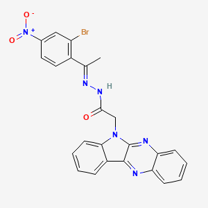 6H-Indolo(2,3-b)quinoxaline-6-acetic acid, (1-(2-bromo-4-nitrophenyl)ethylidene)hydrazide