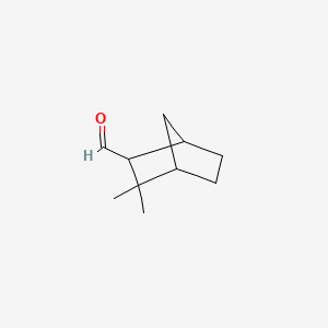 molecular formula C10H16O B12677530 3,3-Dimethylbicyclo[2.2.1]heptane-2-carbaldehyde CAS No. 50705-16-3