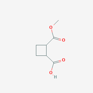 molecular formula C7H10O4 B1267754 2-(甲氧羰基)环丁烷甲酸 CAS No. 31420-52-7