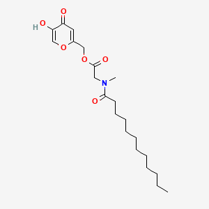 (5-Hydroxy-4-oxo-4H-pyran-2-yl)methyl N-methyl-N-(1-oxododecyl)aminoacetate