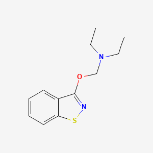 molecular formula C12H16N2OS B12677588 ((1,2-Benzisothiazol-3-yloxy)methyl)(diethyl)amine CAS No. 94087-87-3