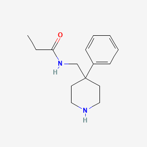 molecular formula C15H22N2O B12677621 N-((4-Phenylpiperidin-4-yl)methyl)propionamide CAS No. 83783-73-7