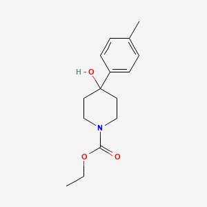 molecular formula C15H21NO3 B12677678 Ethyl 4-hydroxy-4-(p-tolyl)piperidine-1-carboxylate CAS No. 83846-82-6