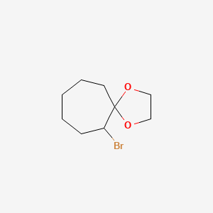 molecular formula C9H15BrO2 B1267768 6-溴-1,4-二氧杂螺[4.6]十一烷 CAS No. 70562-63-9