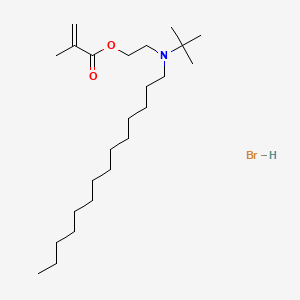 molecular formula C24H48BrNO2 B12677690 2-((1,1-Dimethylethyl)tetradecylamino)ethyl methacrylate hydrobromide CAS No. 93892-98-9