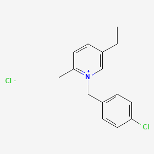 1-[(4-Chlorophenyl)methyl]-5-ethyl-2-methylpyridinium chloride