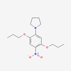 Pyrrolidine, 1-(4-nitro-2,5-dipropoxyphenyl)-