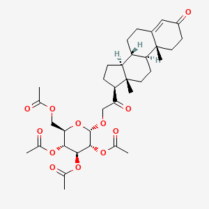 21-((2,3,4,6-Tetra-O-acetyl-alpha-D-glucopyranosyl)oxy)pregn-4-ene-3,20-dione