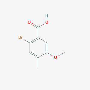 molecular formula C9H9BrO3 B1267784 2-溴-5-甲氧基-4-甲基苯甲酸 CAS No. 61809-40-3